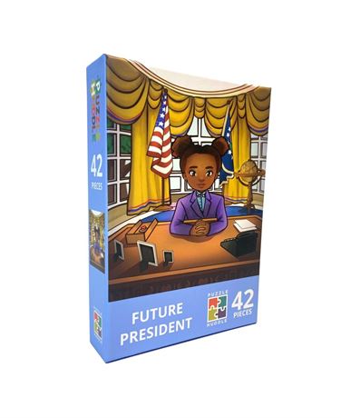 Puzzle Huddle Future President 42 Piece Puzzle Set - Brown