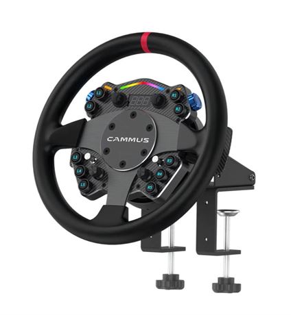 CAMMUS Racing Simulator C12, Leather Wheel Cover, Real Force Feedback, Magnetic