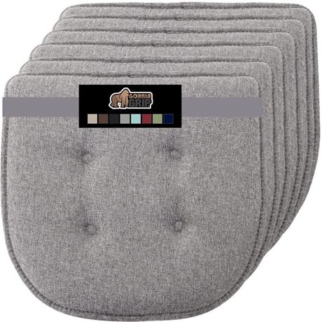 Gorilla Grip Tufted Chair Cushions  Memory Foam Pads for Dining Room  Kitchen