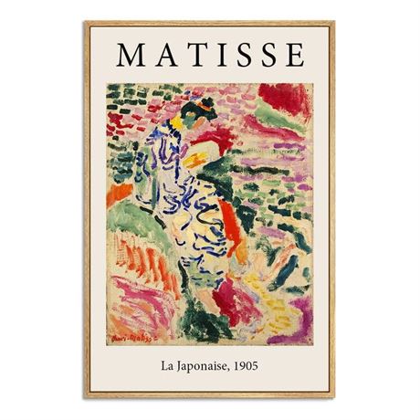 NARIA ART Matisse Framed Canvas Prints Wall Art La Japonaise,Matisse Artist