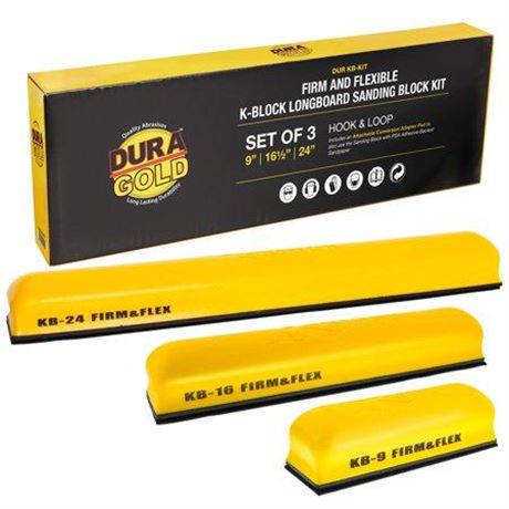 Dura-Gold Pro Series K-Block Sander Firm & Flex Hand Sanding Block Kit  9   16