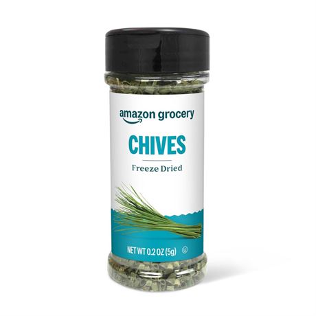 Amazon Grocery, Freeze Dried Chives, 0.2 Oz 0.2 ounce (Pack of 1)