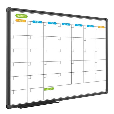 JILoffice Dry Erase Calendar Whiteboard - Magnetic White Board Calendar Monthly