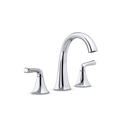 KOHLER Sundae 8 in. Widespread Double Handles Bathroom Faucet in Polished Chrome
