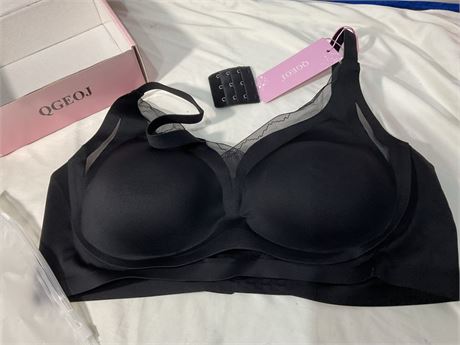 Honeylove Wireless Bra, Everyday T-Shirt style. X-large. black