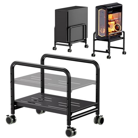PUTORSEN Computer Tower Stand Under Desk - Height Adjustable PC Stand for Most