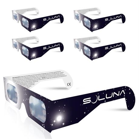 Solar Eclipse Glasses AAS Approved 2024 - Made in the USA CE and ISO Certified