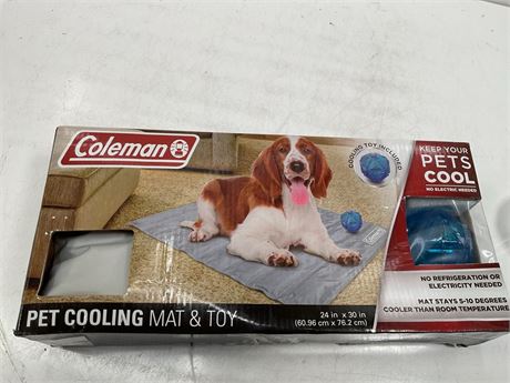 OFFSITE Coleman Dog Cooling Mat with Toy, Pressure Activated Gel Pad, Cool Pet