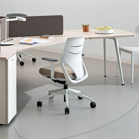 Office Chair Mat for Hardwood Floor&Tile Floors - 45×59 Inch L & U Shaped, Desk