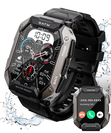 Smart Watch for Men，with Answer/Make Call 100+ Sports Modes Fitness Smart