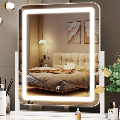 Lighted Makeup Mirror, Hollywood Vanity Mirror with Lights, Three Color