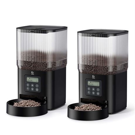 Automatic Cat Food Dispenser,2 Packs 5L Automatic Dog Feeder Programmable