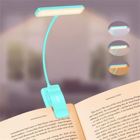 Gritin 19 LED Rechargeable Book Light for Reading in Bed with Memory Function-