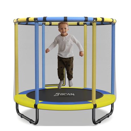 BCAN 60''/48" Mini Trampoline for Ages 1 to 8 Kid, 5FT Toddler Trampoline -