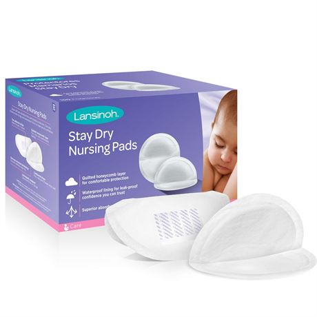 Lansinoh Stay Dry Disposable Nursing Pads - 100ct