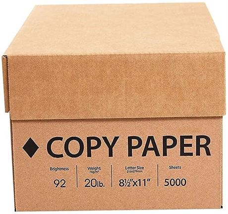 324791 8.5 x 11 Copy Paper,20 lbs,92 Brightness,5000/