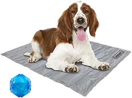 Coleman Dog Cooling Mat with Toy, Pressure Activated Gel Pad, Cool Pet Bed for