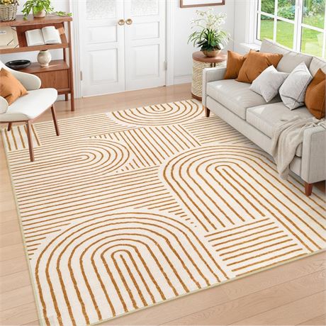 Lahome Abstract Washable 6x9 Rug, Soft Large Rugs for Living Room Ultra-Thin