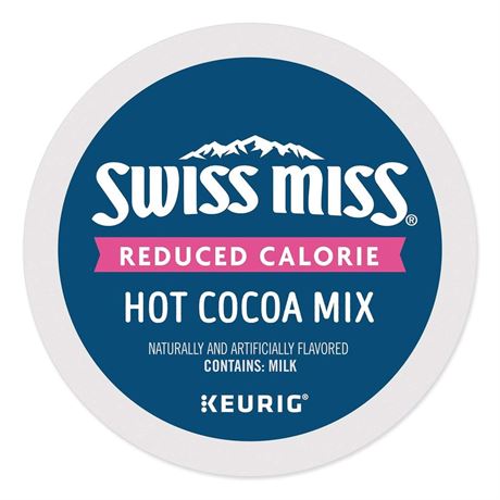 Swiss Miss Hot Cocoa Single-Serve K-Cup, Reduced Calorie, Box of 22