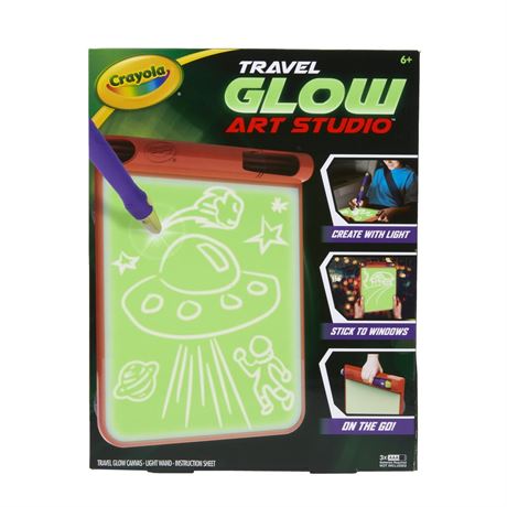Crayola Glow Art Studio ,Glow-in-the-Dark Arts & Crafts Activity Set for Kids,