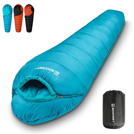 Bessport Mummy Sleeping Bag | 15-45 ℉ Extreme 3-4 Season Sleeping Bag for