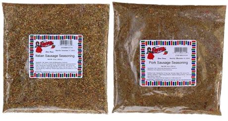 Bolner's Fiesta Extra Fancy Sausage Seasoning 2 Flavor 4 Bag Variety Bundle: