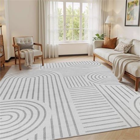 MICGEEK 5 X7  Washable Area Rugs for Living Room  Washable Non-slip Soft Indoor