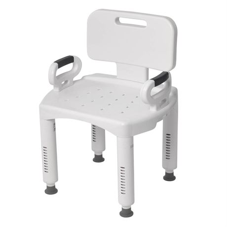 Drive Medical Premium Series Shower Chair with Back and Arms