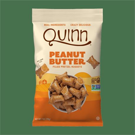 Quinn Snacks Quinn Peanut Butter Filled Pretzel Nuggets, Gluten Free Snacks, 7
