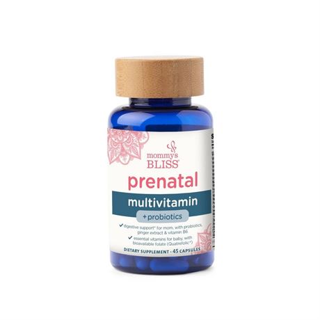 Mommys Bliss, Prenatal Multivitamin + Probiotics, 45 Count