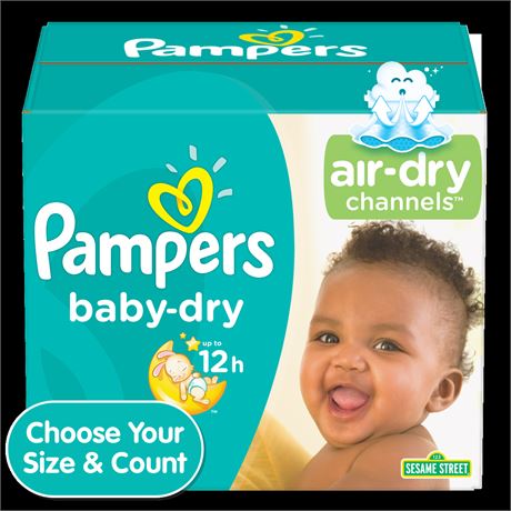 Pampers Baby Dry Diapers Super Pack Size 3 (104 Ct)