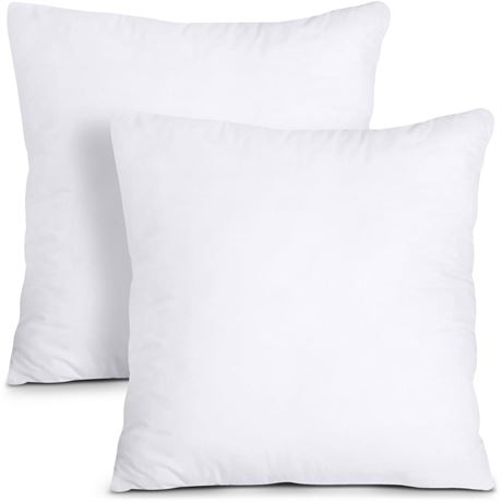 2 PACK Utopia Bedding Throw Pillows Insert (Pack of 2, White) - 22 x 22 Inches