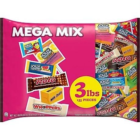 5 pk Hershey S Mega Mix - Candy Mix - 135 Pieces x 5 pack- 15 Lbs