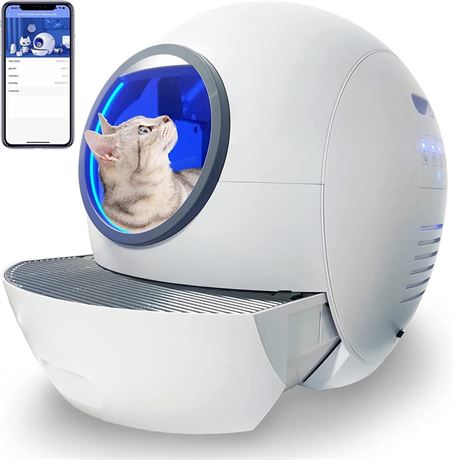 Hillpig Self-Cleaning Cat Litter Box: Extra Large Automatic Cat Litter Box With