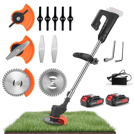 Cordless Lawn Trimmer Weed Wacker - 21V Lawn Mower Grass Edger Tool Only