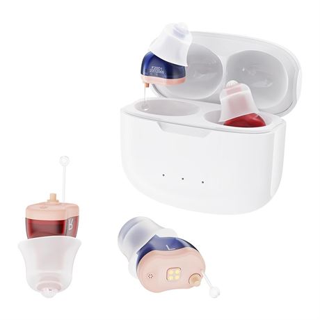 Invisible Hearing Aids, CIC Digital Rechargeable Hearing Aids for Seniors &