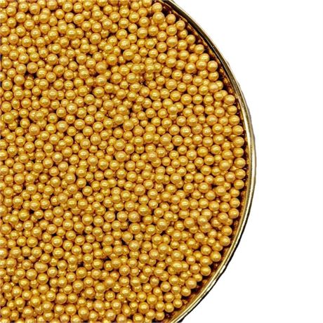 Gold 4mm Cake pearl Sprinkles130g 4.6OZ,Cookie Sprinkles,Sugar Pearl, Edible
