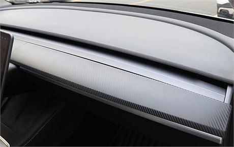 BMZX Tesla Model Y 3 Dashboard Cover Carbon Fibber Dash and Interior Front Door