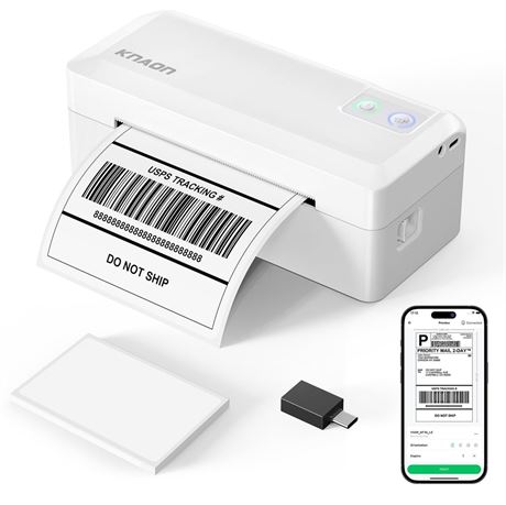 Shipping Thermal Label Printer, 4x6 Portable Label Printer, Bluetooth Label