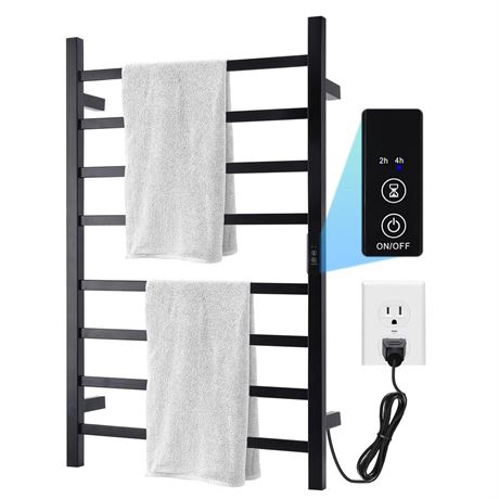 Towel Warmer Heated Towel Bar-Rack - Nopwer Bathroom Wall Mounted Electric