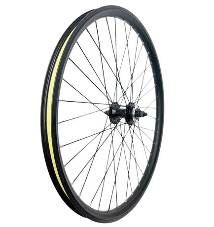 26 Inch E-Bike Front Wheel 36H Double Wall Aluminum Rim, 100mm Bolt-On Hub 13G