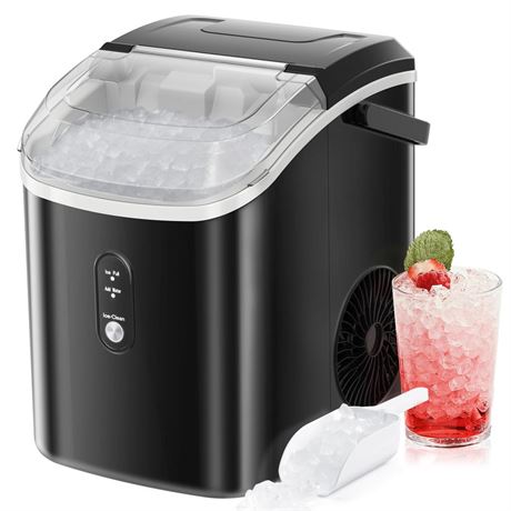 Nugget Countertop Ice Maker with Soft Chewable Pellet Ice,Pebble Portable Ice