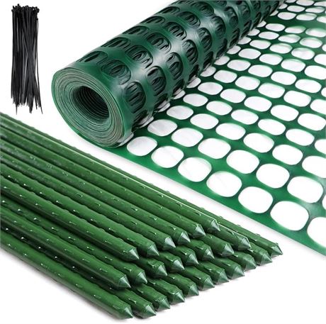 Plastic Garden Fencing, Fence Roll, Temporary Fence, Snow Fence, 4 x 100 FT