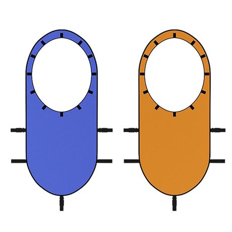 Pack of 2 MR Tennis Targets 55”x25”, Large Pop Up Tennis Targets w/Advanced