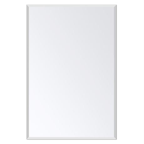 Rectangle Wall Mirror Frameless Mirror 16” x 24" Beveled Edge Mirror for