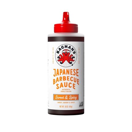 Bachan's Sweet & Spicy Japanese BBQ Sauce, 16oz Bottle - Bold, Fresh, Umami