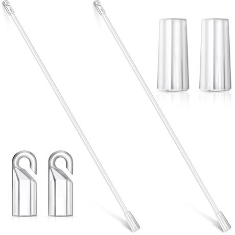 2 Pieces Blind Wand Vertical Blinds Replacement Parts Blind Rod with Hook and