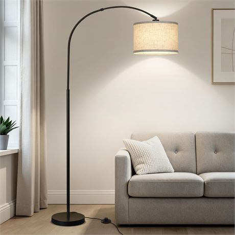 Seaside village Arc Floor Lamps for Living Room, Modern Standing Lamp with