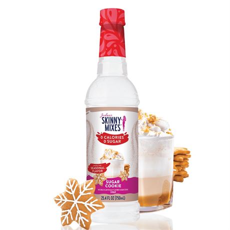 Jordan's Skinny Mixes Sugar Free Sugar Cookie Syrup, Zero Calories, Gluten