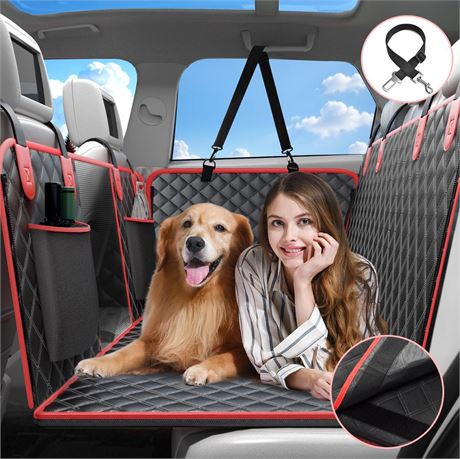 Dog Car Seat Cover, Back Seat Extension, Hard Bottom, Removable and Washable,